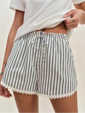 Reformation Toria Striped Shorts